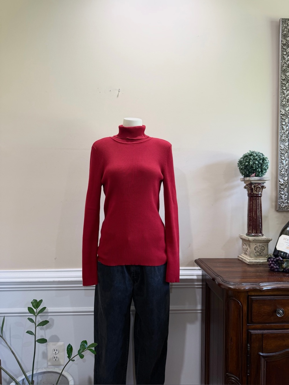 Lauren Ralph Lauren Classic Red Turtleneck Sweater - Women
